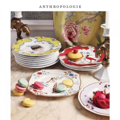 Anthropologie ceramic dessert plate fashion flat p