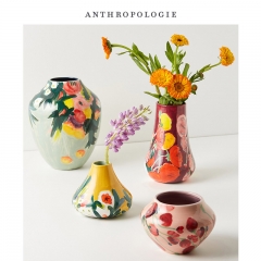 Anthropologie hand-painted vases American imports